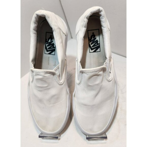 Women's Classic White Slip On Vans Size 8 Men's Size 6.5 Sneakers - Picture 4 of 12